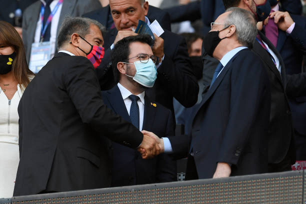 Florentino y Joan Laporta en la Superliga