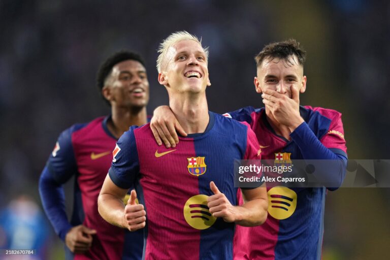 Imagen de la celebración de un gol del FC Barcelona