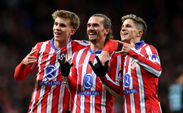 Atlético celebra su victoria en la Champions