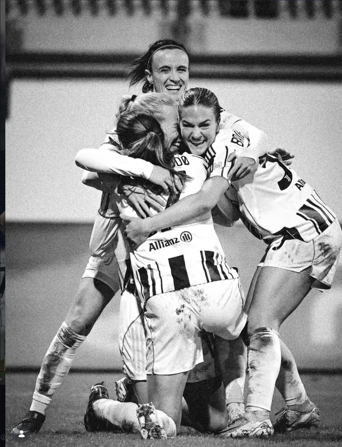 Celebración de las jugadoras de la Juve