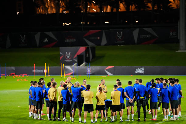 Flick en el entrenamiento del Barça
