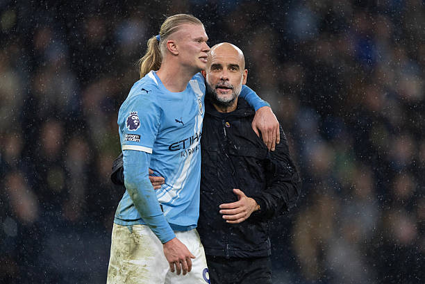 Pep Guardiola y Haaland