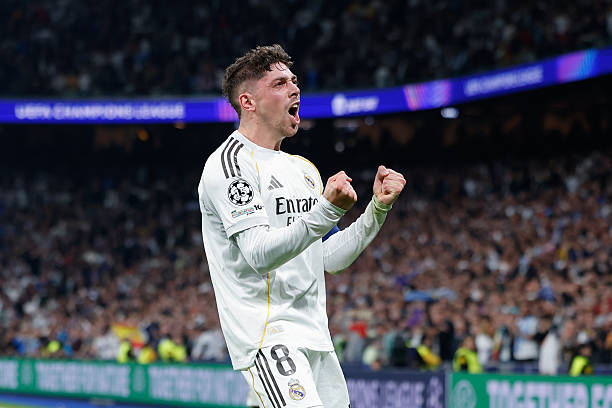 Fede Valverde tras lograr su hat-tric ante el City