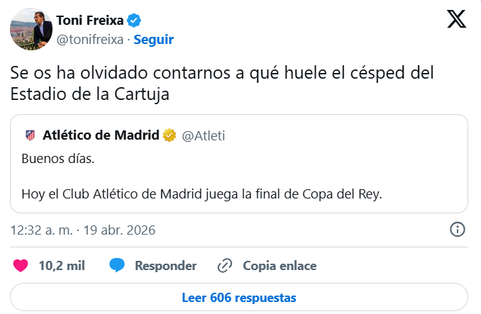 El twit de Toni Freixa